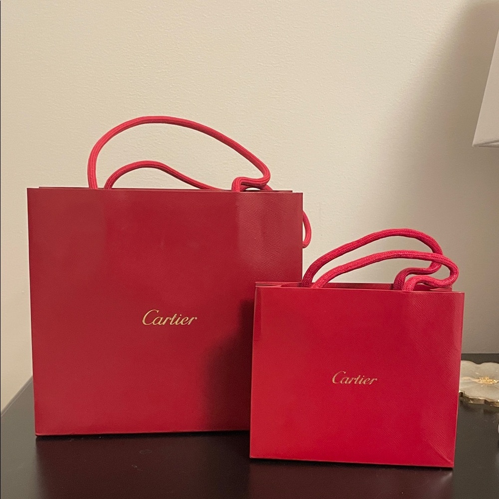 Genuine Cartier Store Bags- Medium and Small